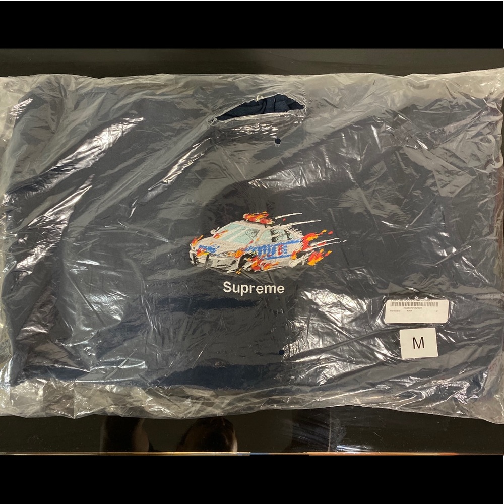 Supreme Cop Car Hoodie M Navy FW19
